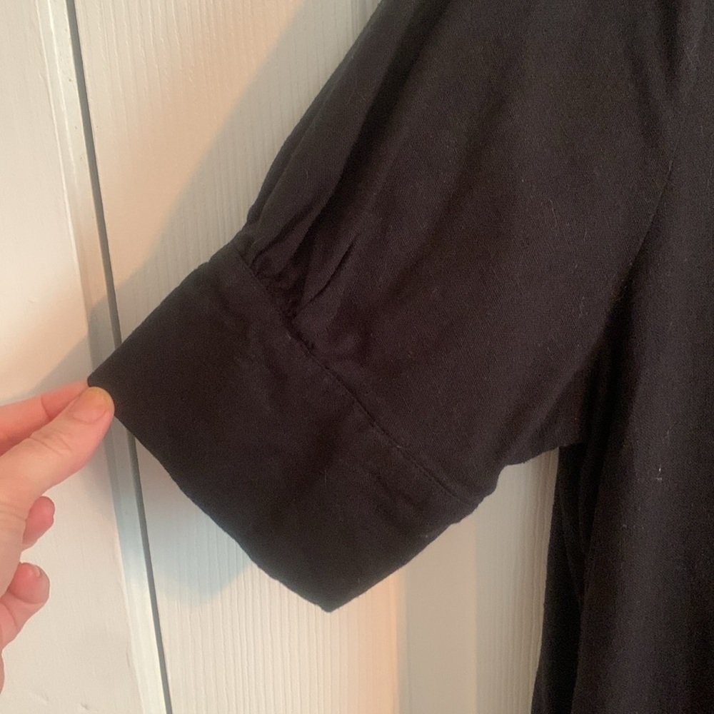 Old Navy black button down dress with pockets - Picture 4 of 5